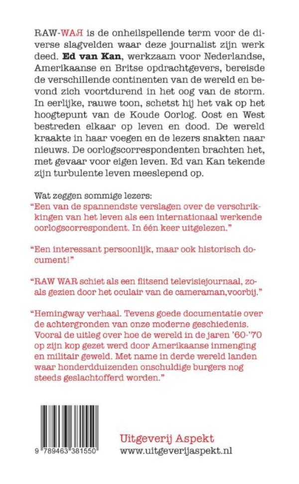 Achterkant van Raw War