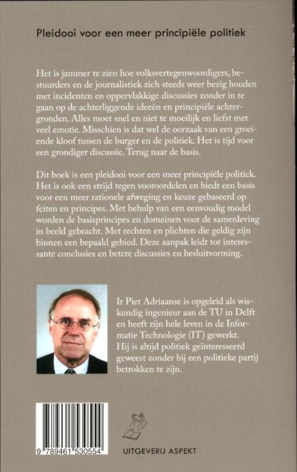Achterkant van Principes, rechten en plichten