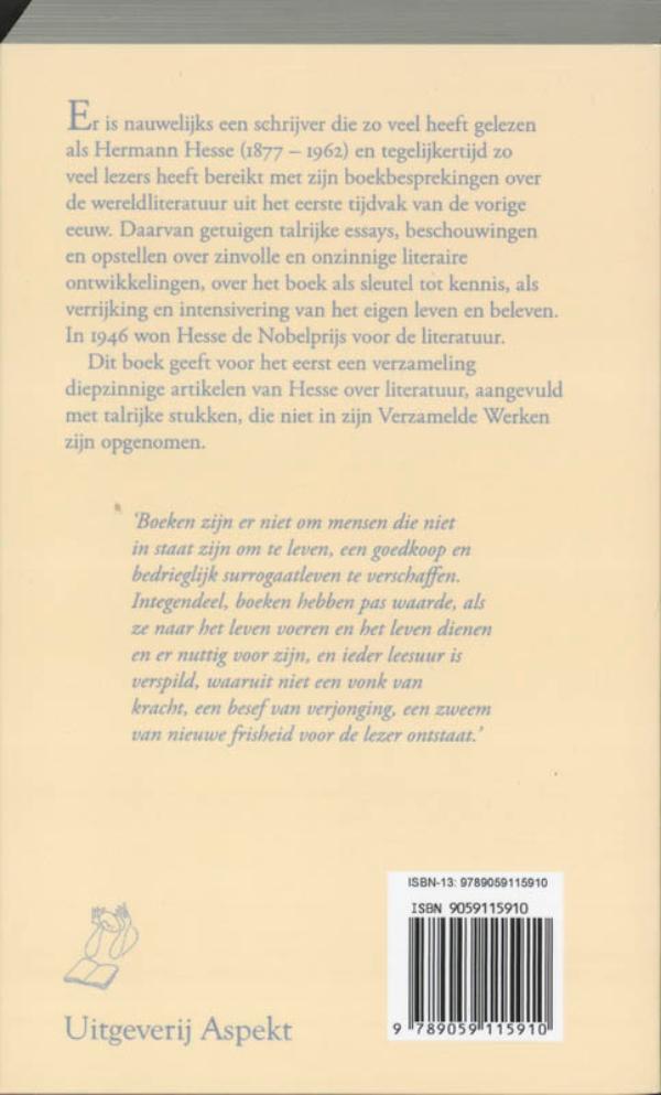 Achterkant van Over literatuur