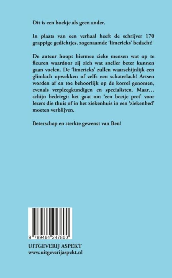 Achterkant van Een beetje pret in het ziekenbed