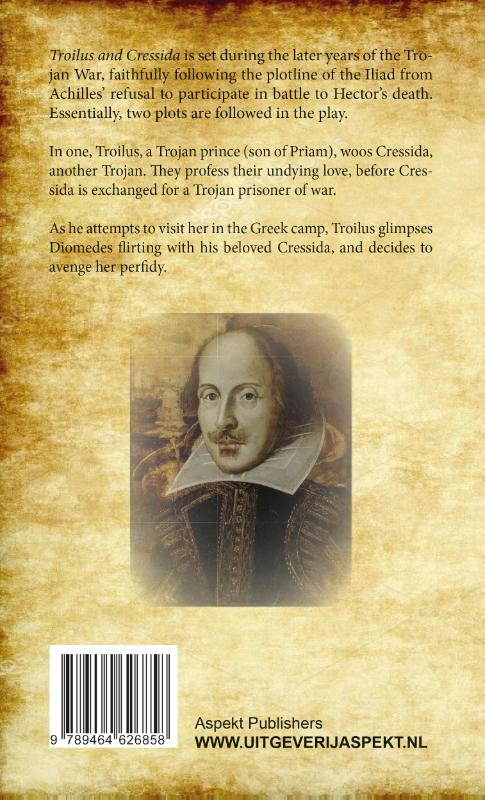 Achterkant van Troilus and Cressida