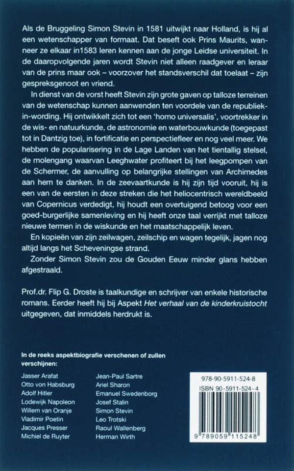 Achterkant van Simon Stevin