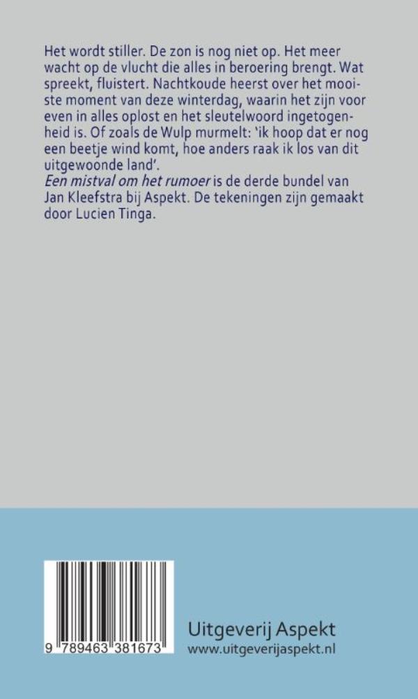Achterkant van Een mistval om het rumoer