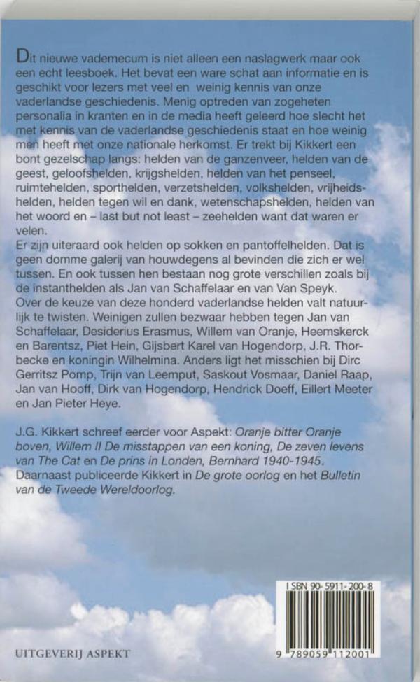 Achterkant van Honderd vaderlandse helden