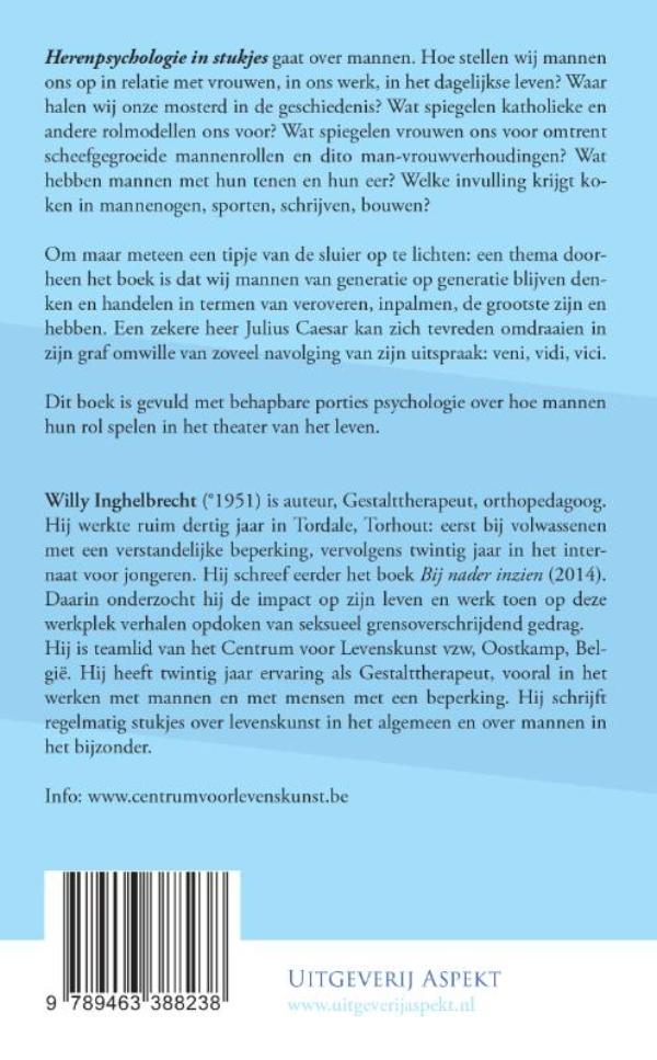 Achterkant van Herenpsychologie in stukjes