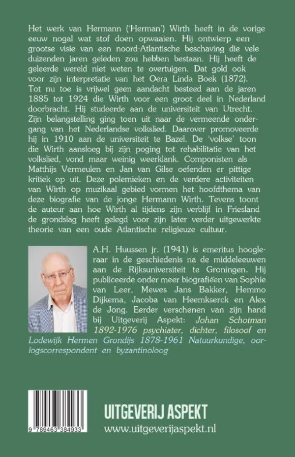 Achterkant van Hermann Felix Wirth 1885-1981