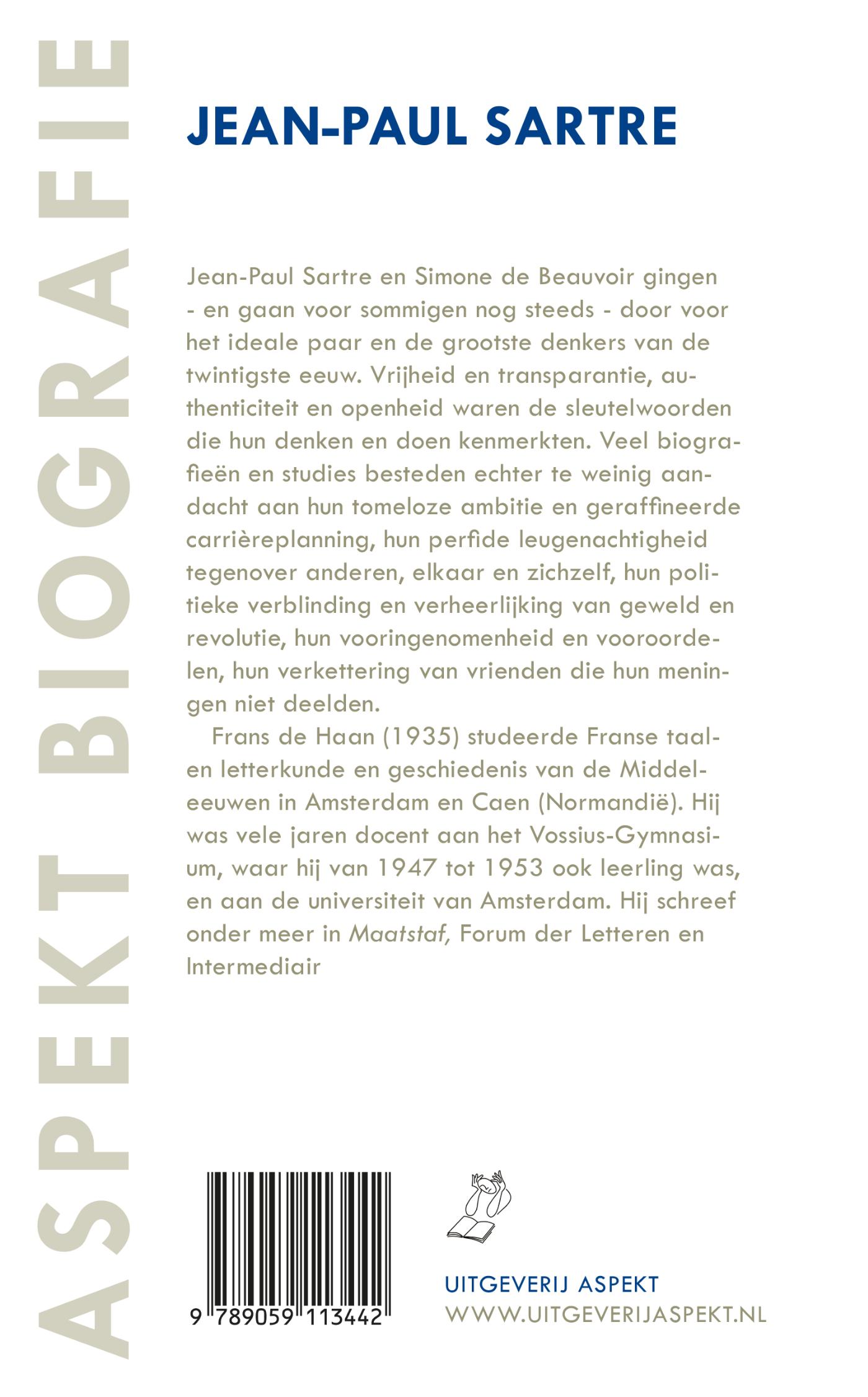 Achterkant van Jean-Paul Sartre