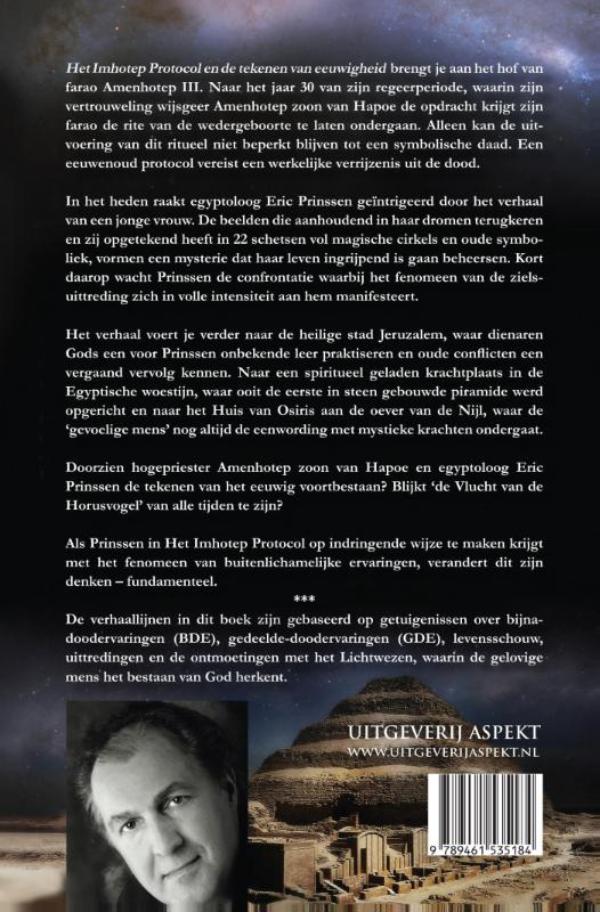 Achterkant van Het imhotep protocol