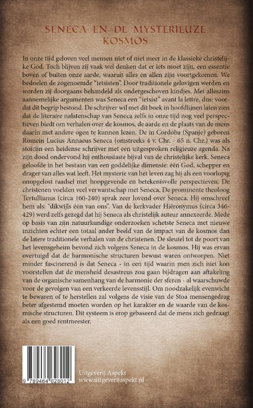 Achterkant van Seneca en de mysterieuze kosmos
