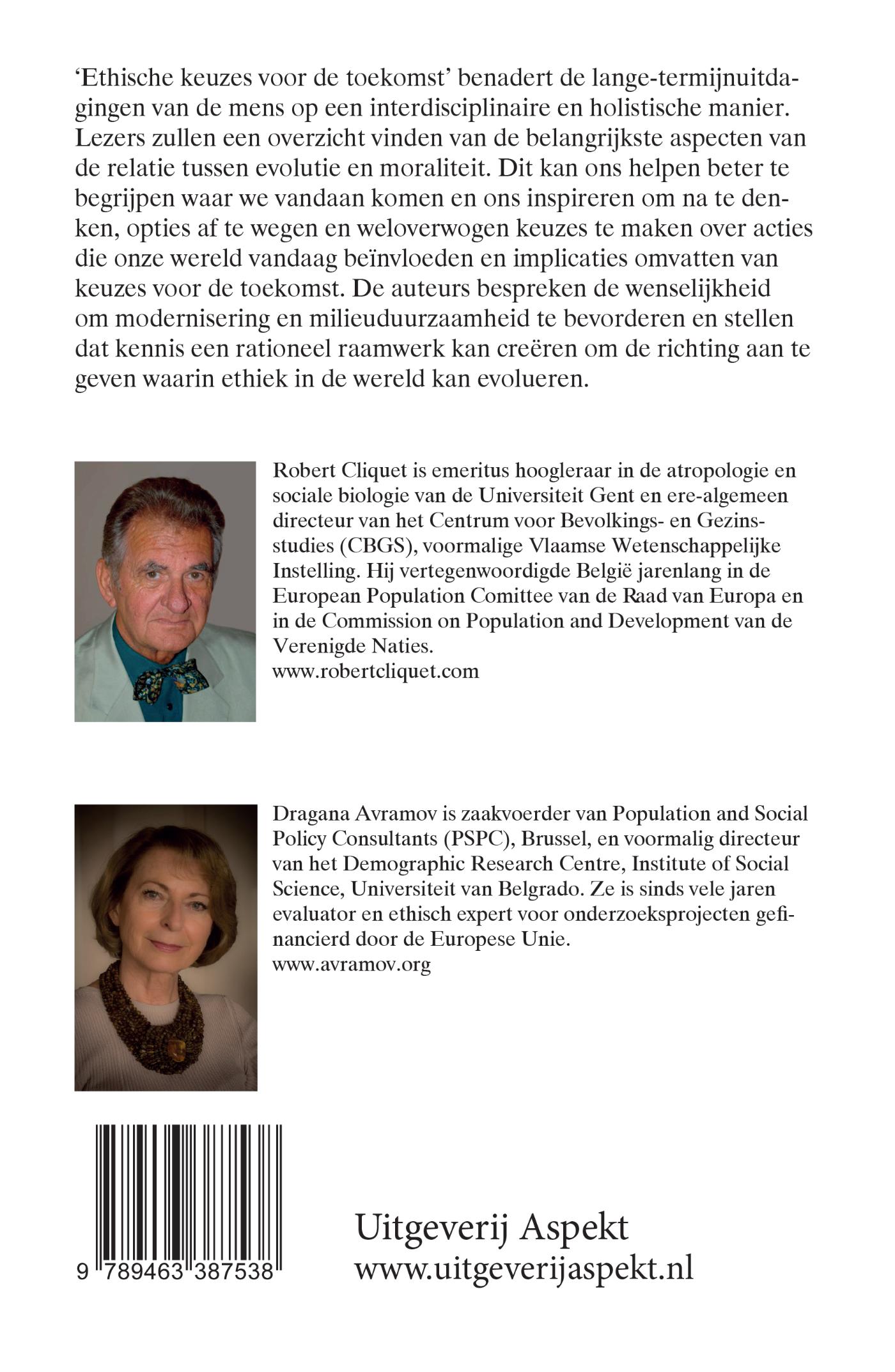 Achterkant van Ethische keuzes voor de toekomst