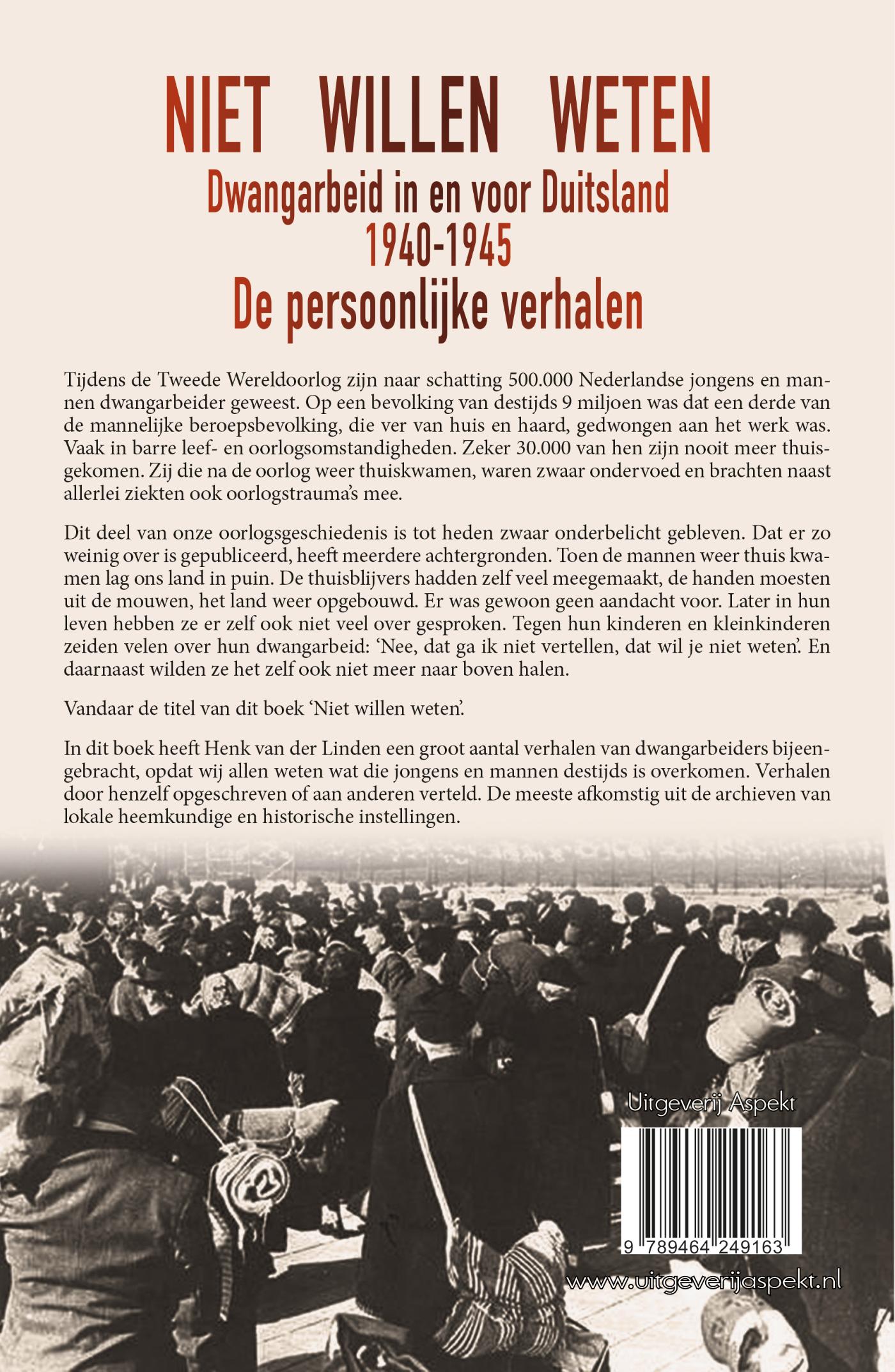 Achterkant van Niet willen weten