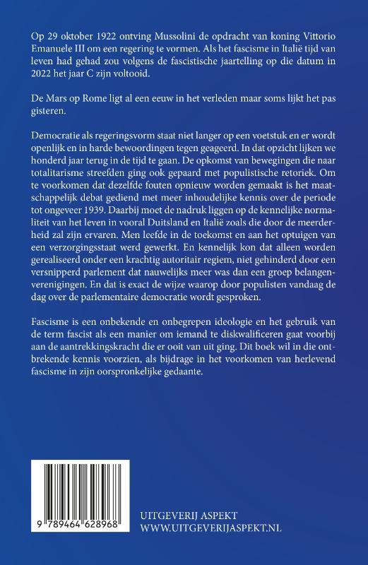 Achterkant van Het jaar C Era Fascista
