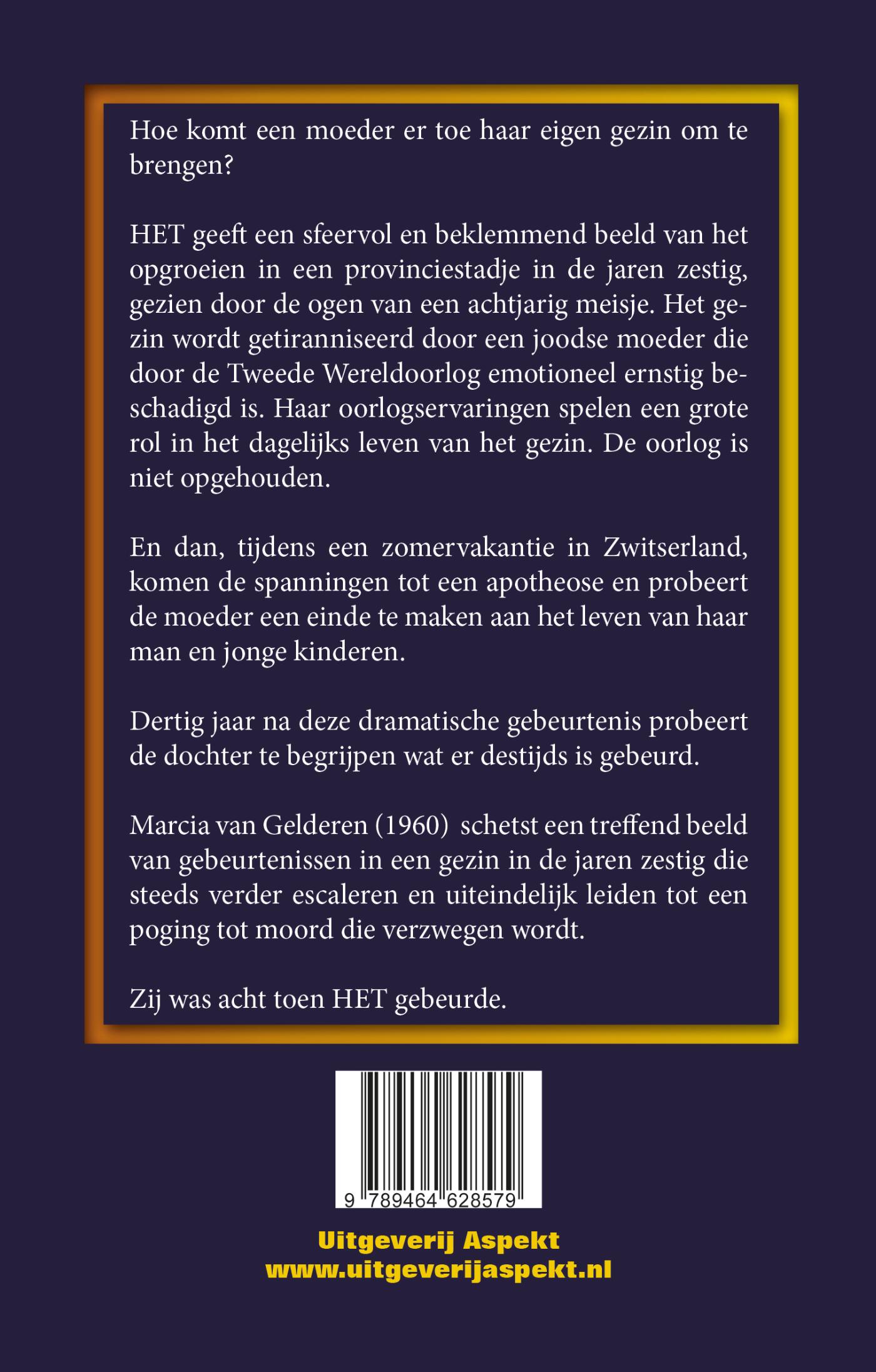 Achterkant van HET een poging tot gezinsmoord