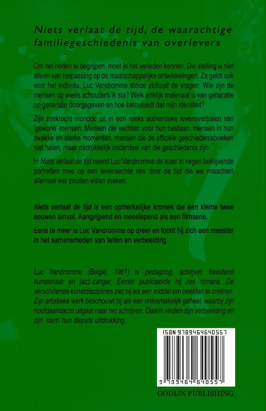 Achterkant van Niets verlaat de tijd