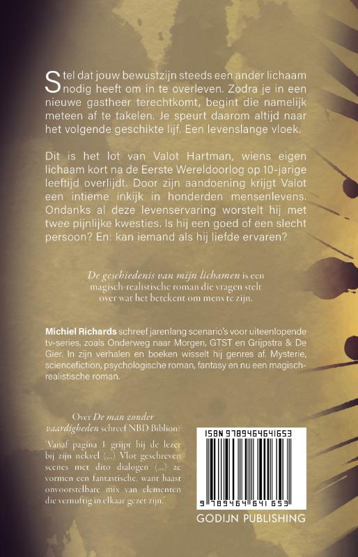 Achterkant van De geschiedenis van mijn lichamen