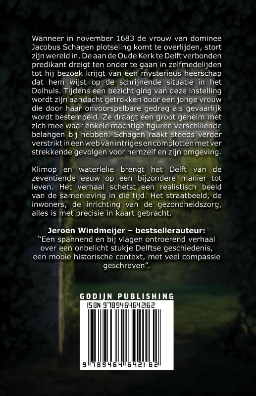 Achterkant van Klimop en waterlelie