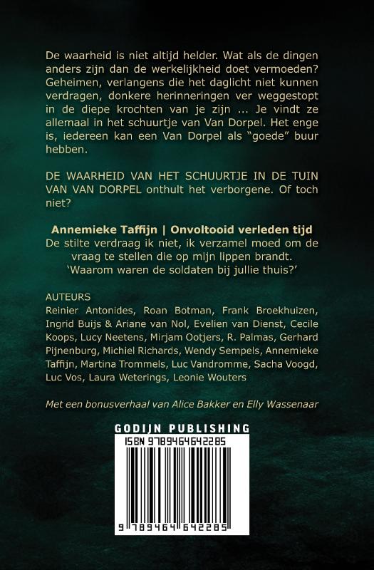 Achterkant van De waarheid over het schuurtje in de tuin van Van Dorpel