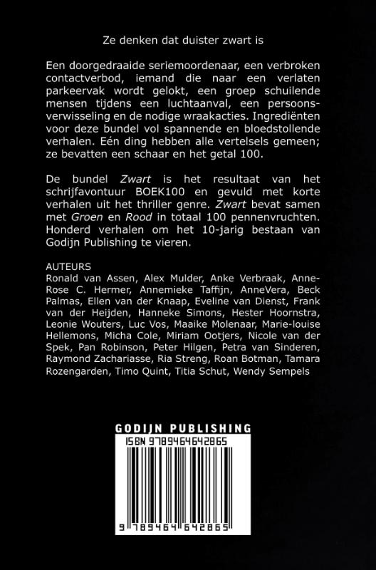 Achterkant van Zwart
