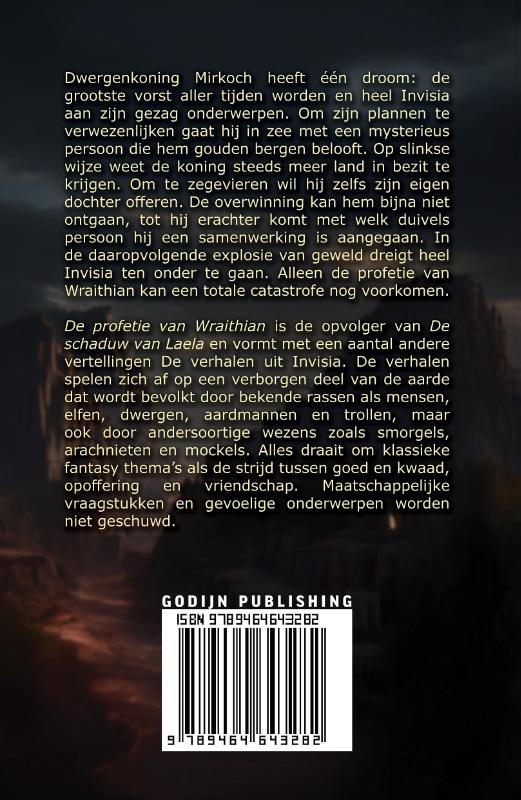 Achterkant van De profetie van Wraithian
