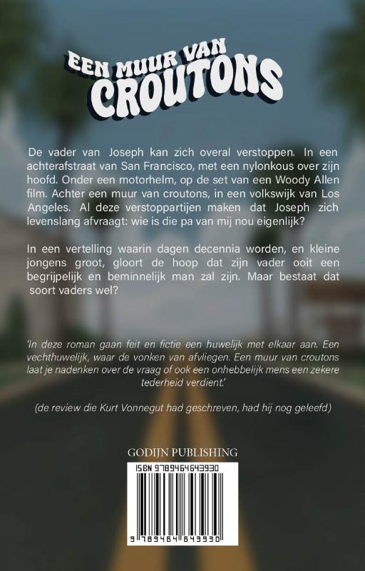 Achterkant van Een muur van croutons