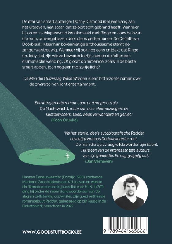 Achterkant van De man die quizvraag wilde worden