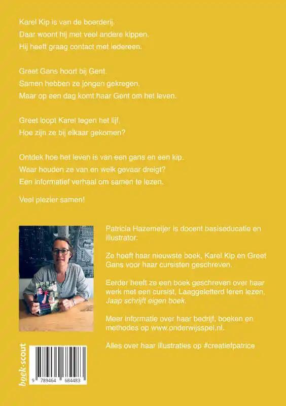 Achterkant van Karel Kip en Greet Gans