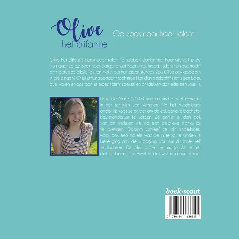 Achterkant van Olive het olifantje