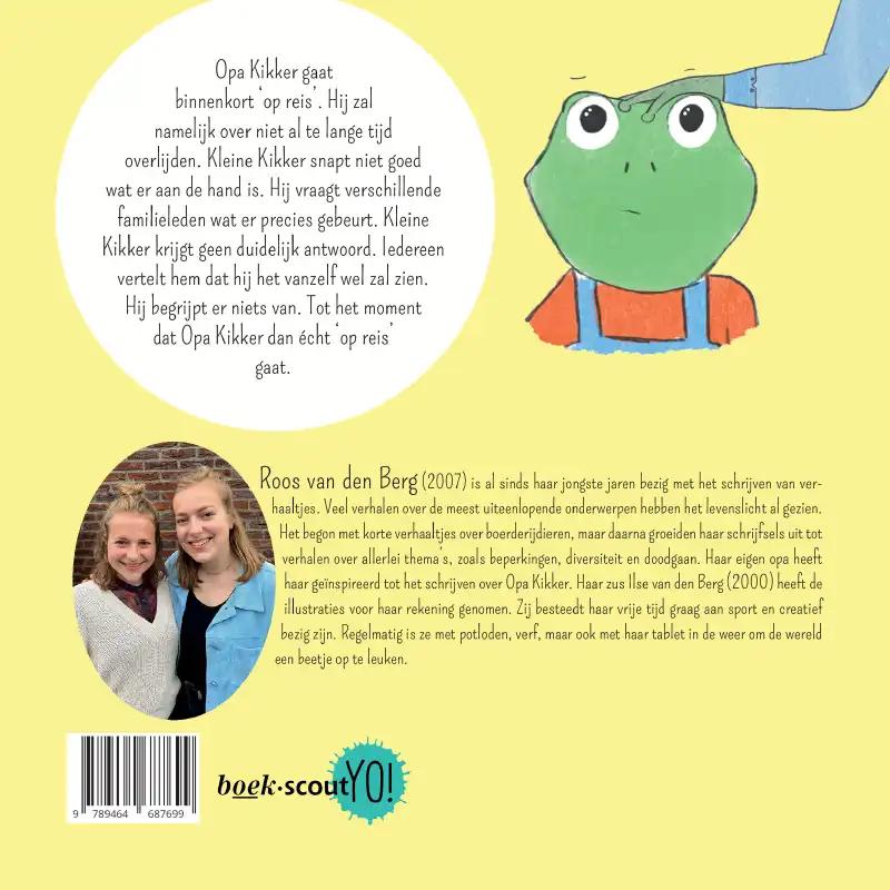 Achterkant van Opa Kikker op reis