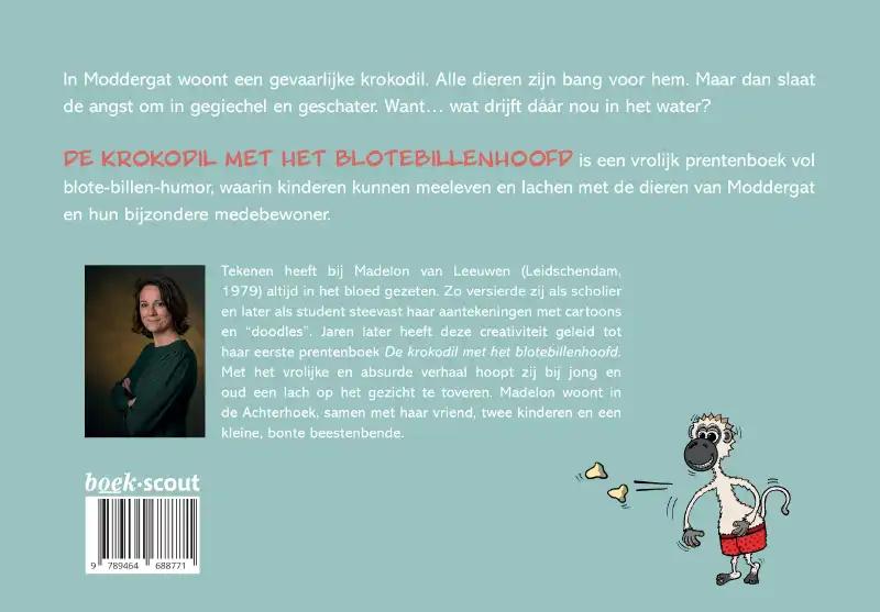 Achterkant van De krokodil met het blotebillenhoofd