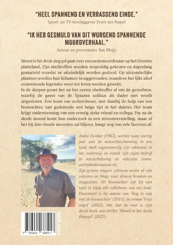 Achterkant van Moord in het derde dingspil