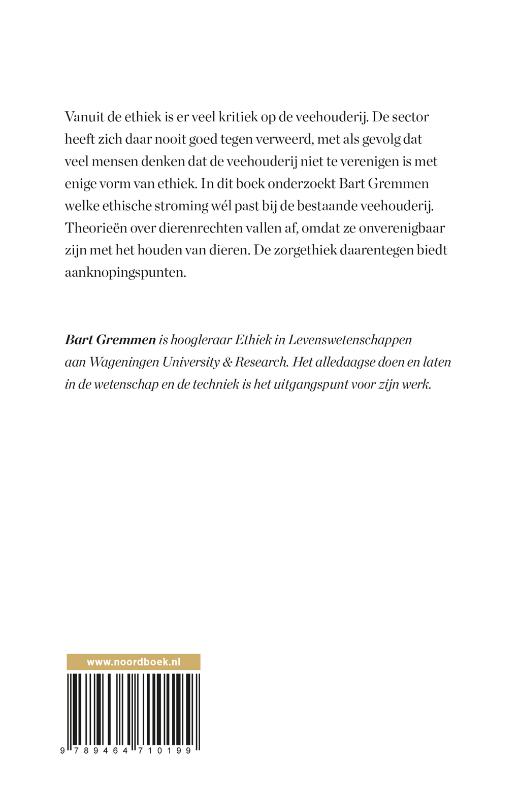 Achterkant van Dierethiek & veehouderij