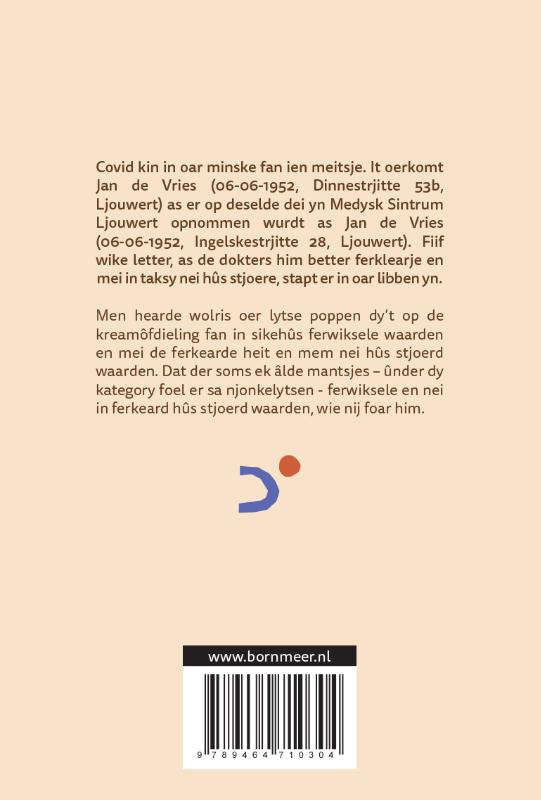 Achterkant van Covidwiksel