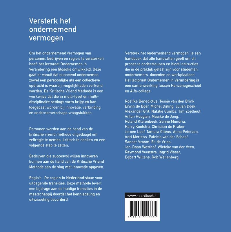 Achterkant van Versterk het ondernemend vermogen