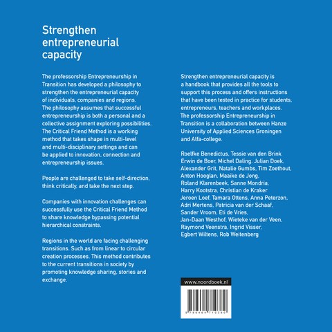 Achterkant van Strengthen entrepreneurial capacity