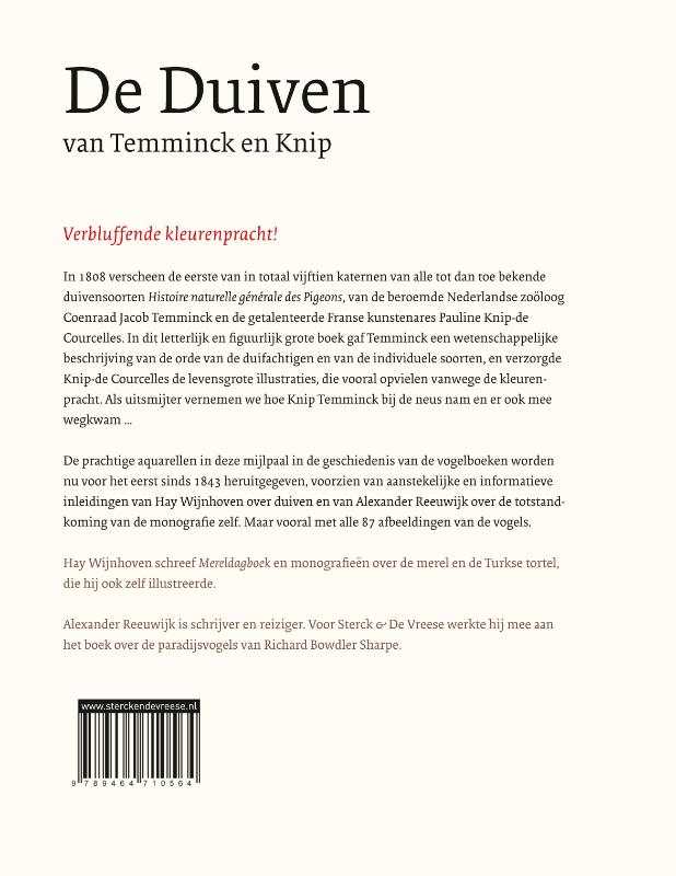 Achterkant van De Duiven van Temminck en Knip