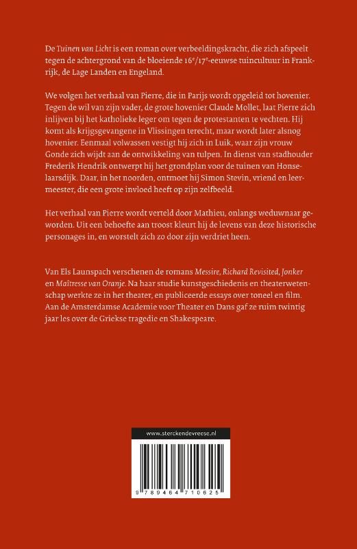 Achterkant van De tuinen van licht