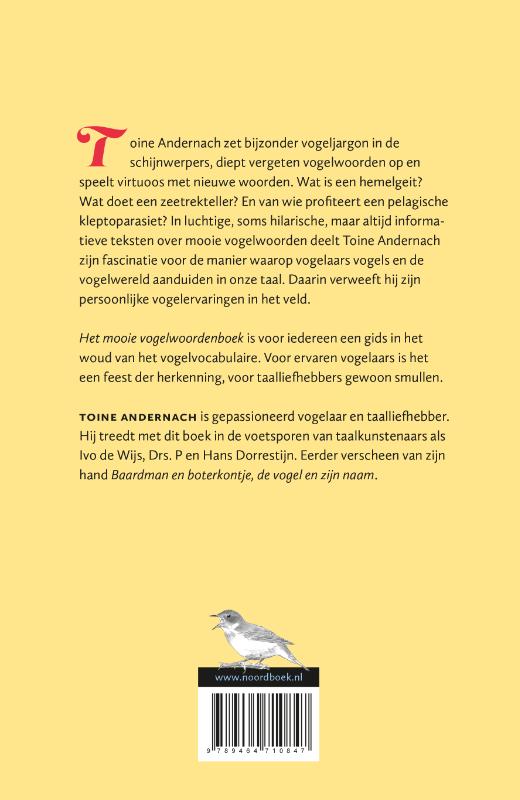 Achterkant van Het mooie vogelwoorden boek