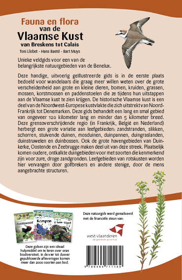 Achterkant van Fauna en Flora van de Vlaamse kust
