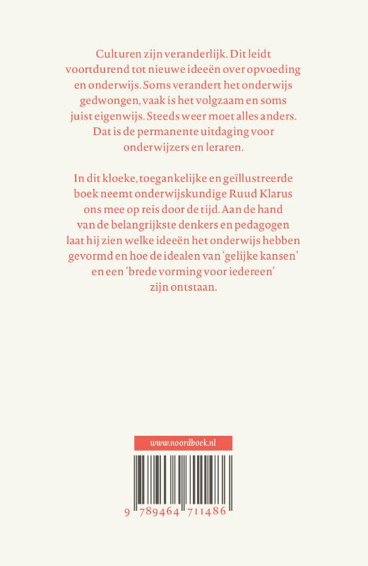 Achterkant van Denken over onderwijs en opvoeding