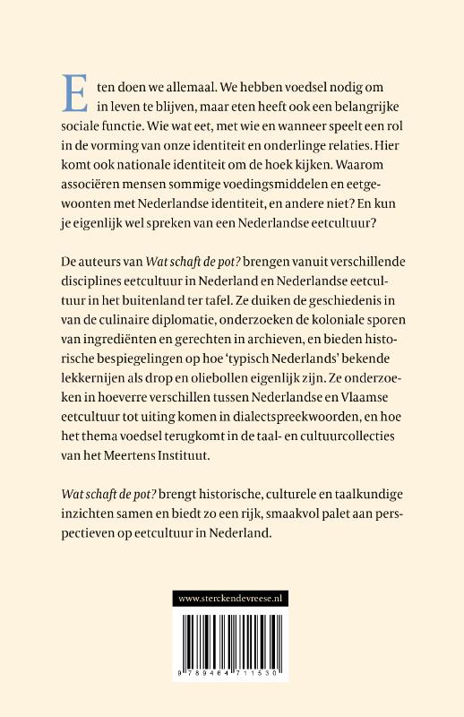 Achterkant van Wat schaft de pot?