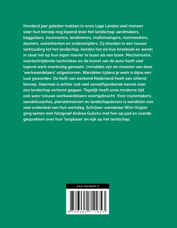 Achterkant van Werkwandelaars