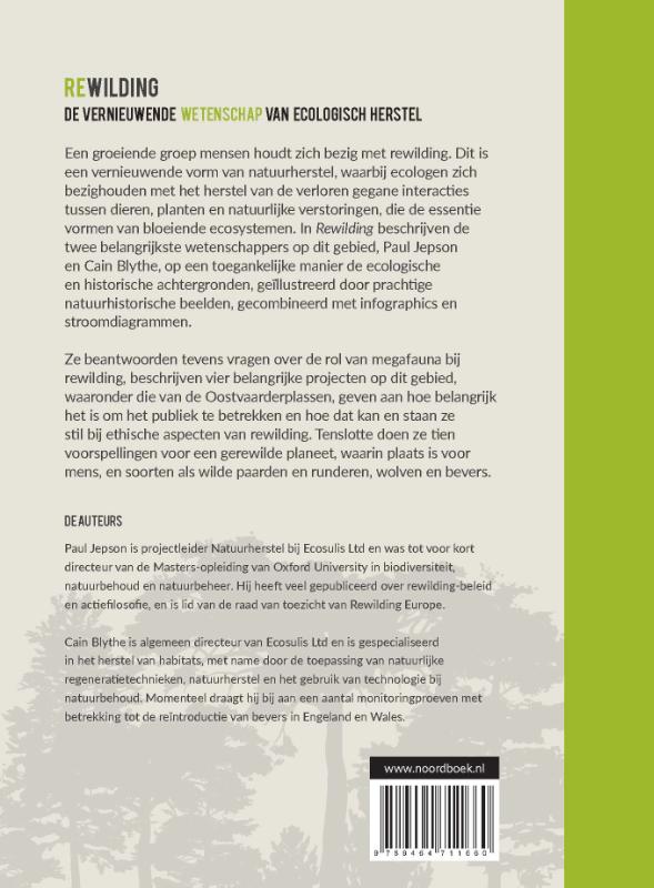 Achterkant van Rewilding
