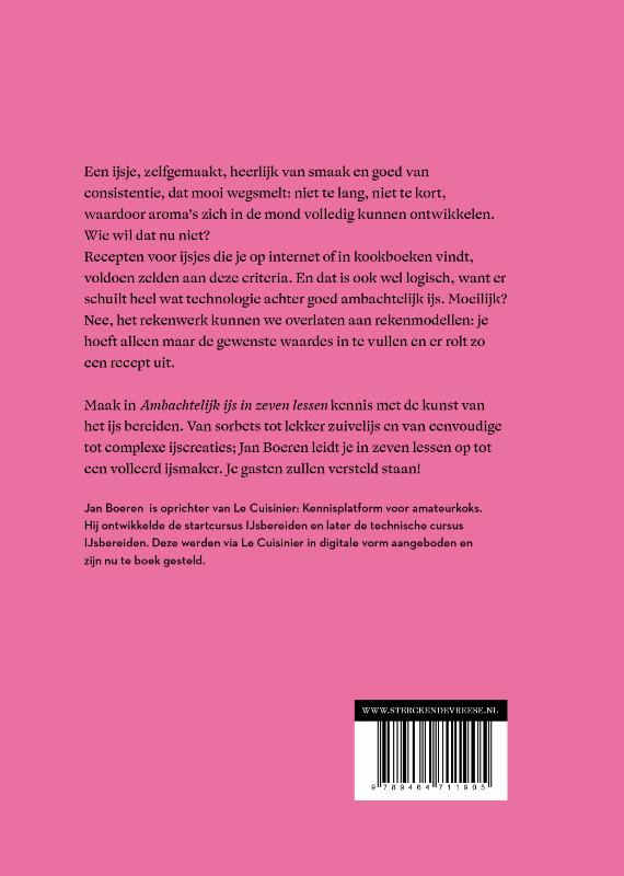 Achterkant van Ambachtelijk ijs in zeven lessen
