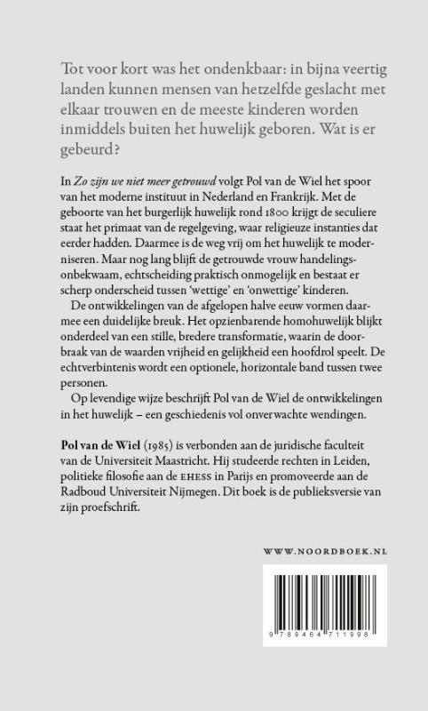 Achterkant van Zo zijn we niet meer getrouwd