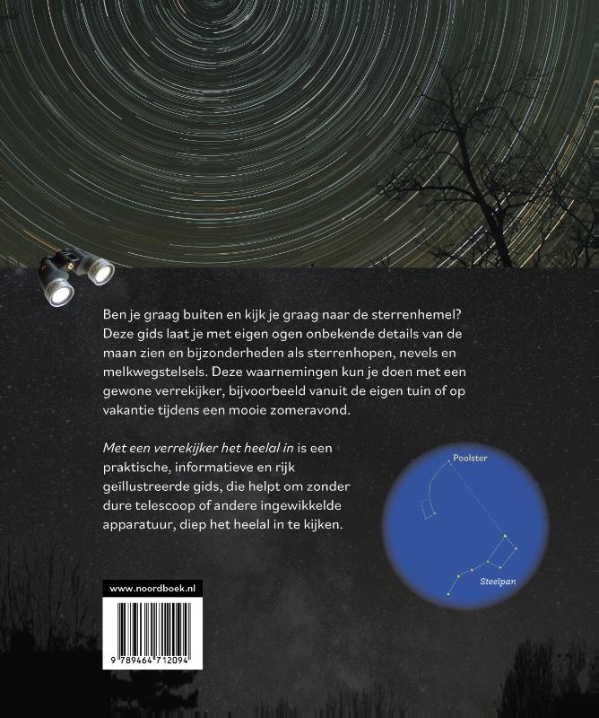 Achterkant van Met een verrekijker het heelal in