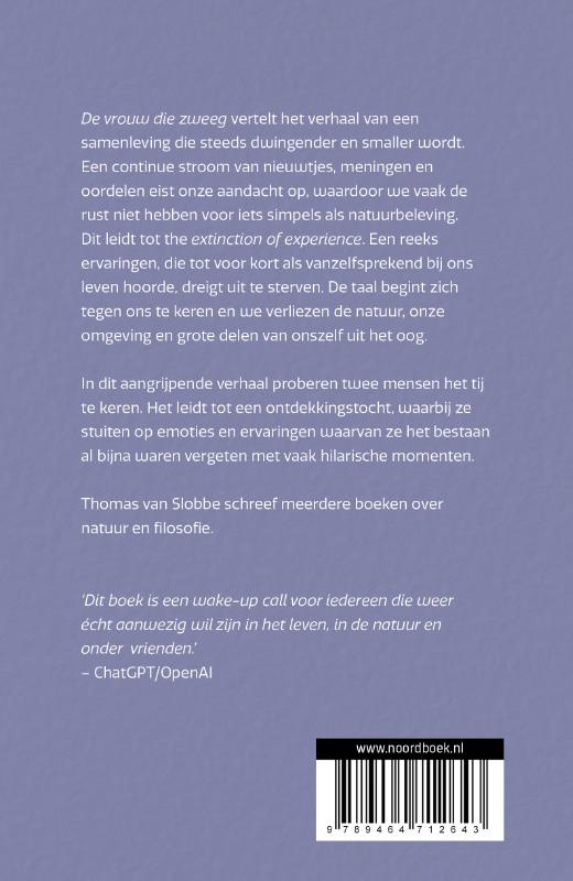 Achterkant van De vrouw die zweeg