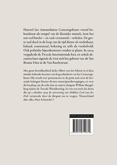 Achterkant van Dissonanten in het Concertgebouw