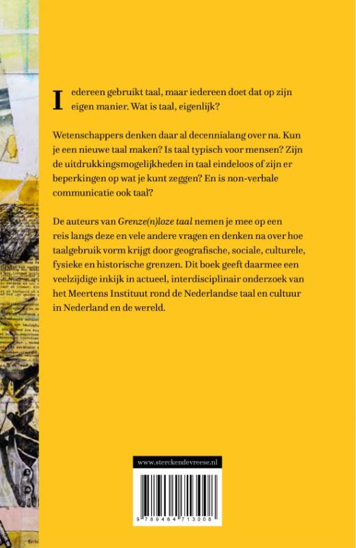 Achterkant van Grenze(n)loze taal
