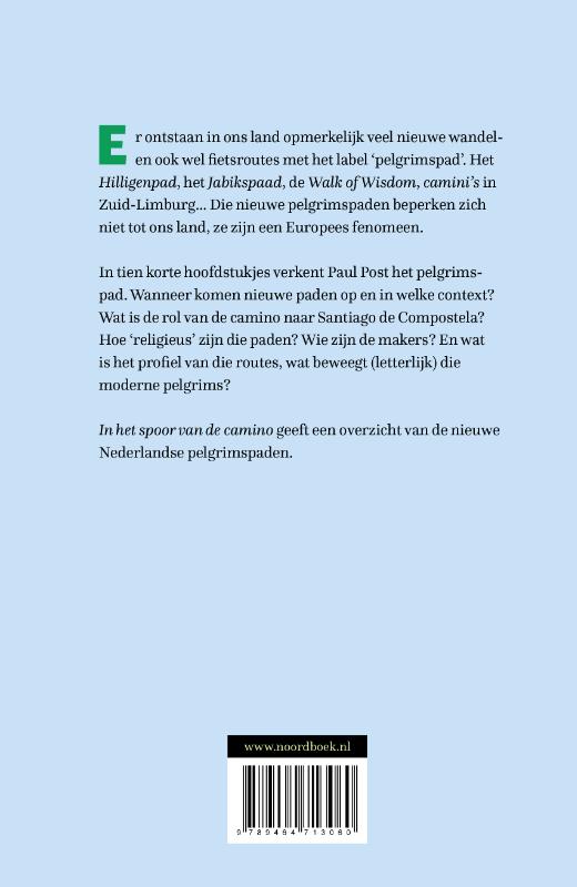 Achterkant van In het spoor van de camino