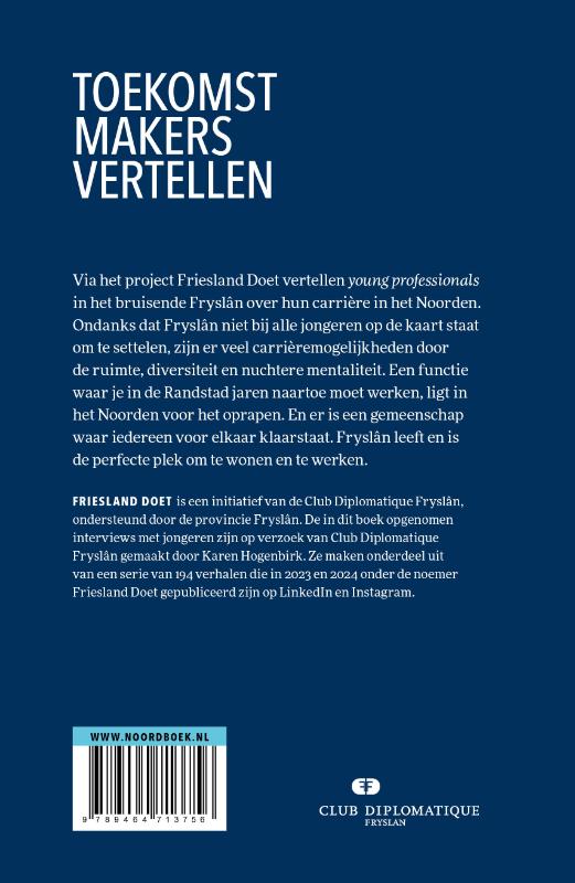 Achterkant van Toekomstmakers vertellen